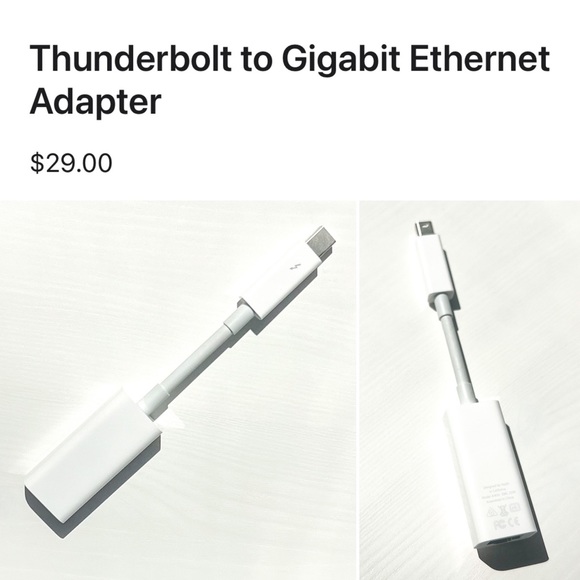 Apple Thunderbolt to Ethernet Adapter ⚡️ - Picture 2 of 5